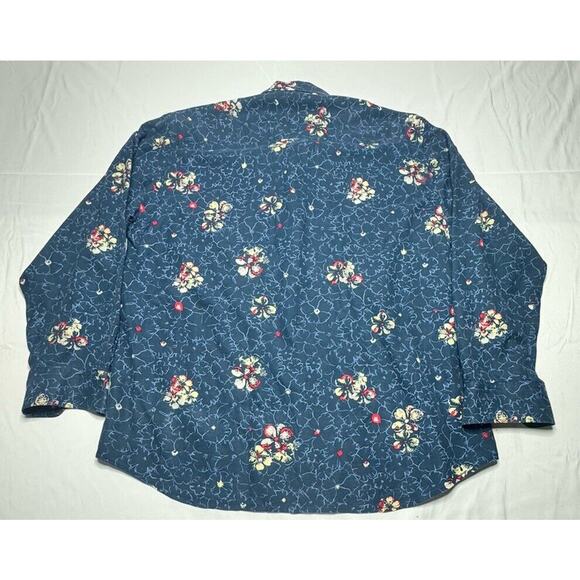 Tommy Bahama Men's Long Sleeve Blue Floral Button Up Shirt - Size XL - Picture 2 of 4